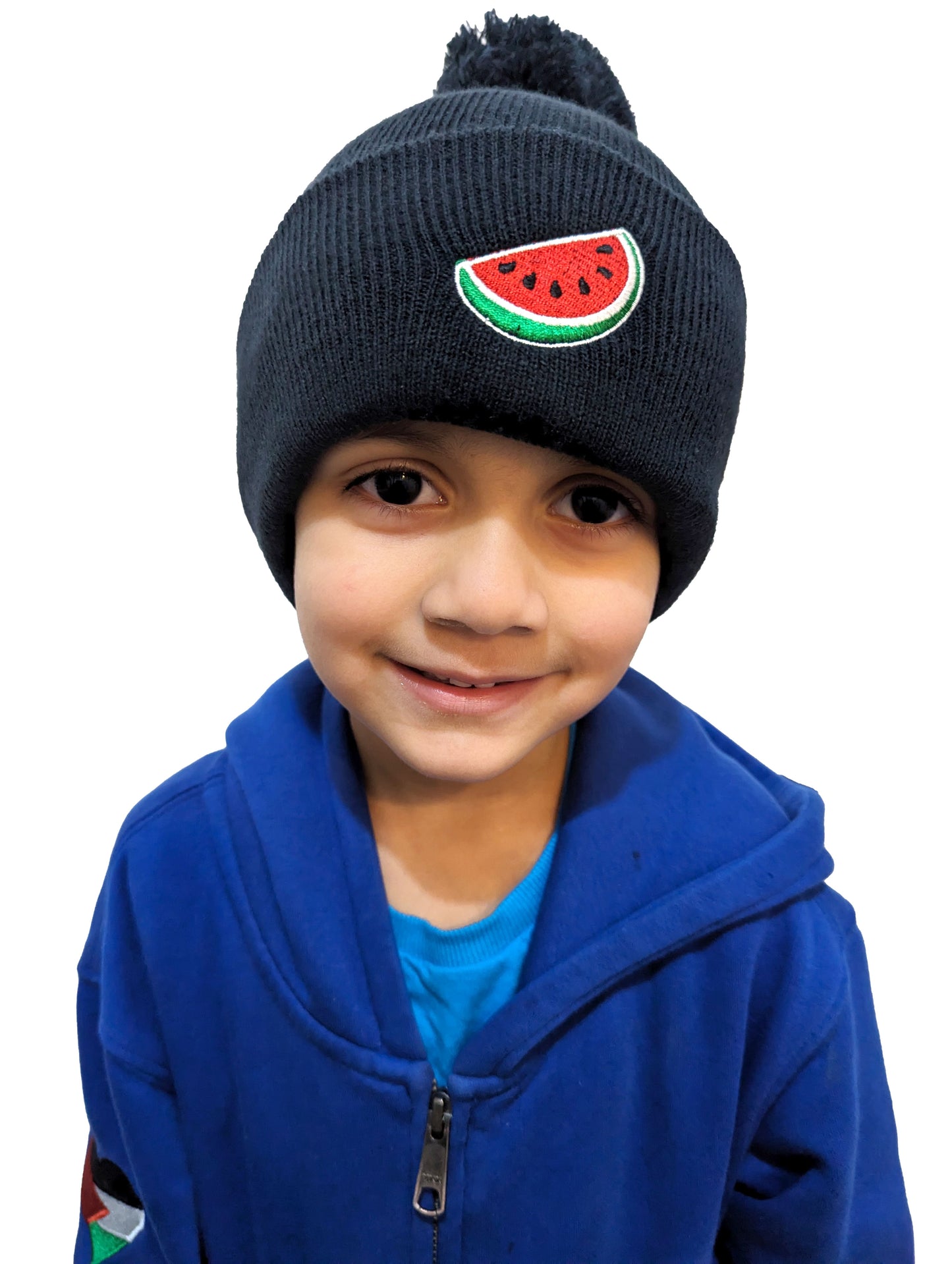 Kids Watermelon Pompom Beanie