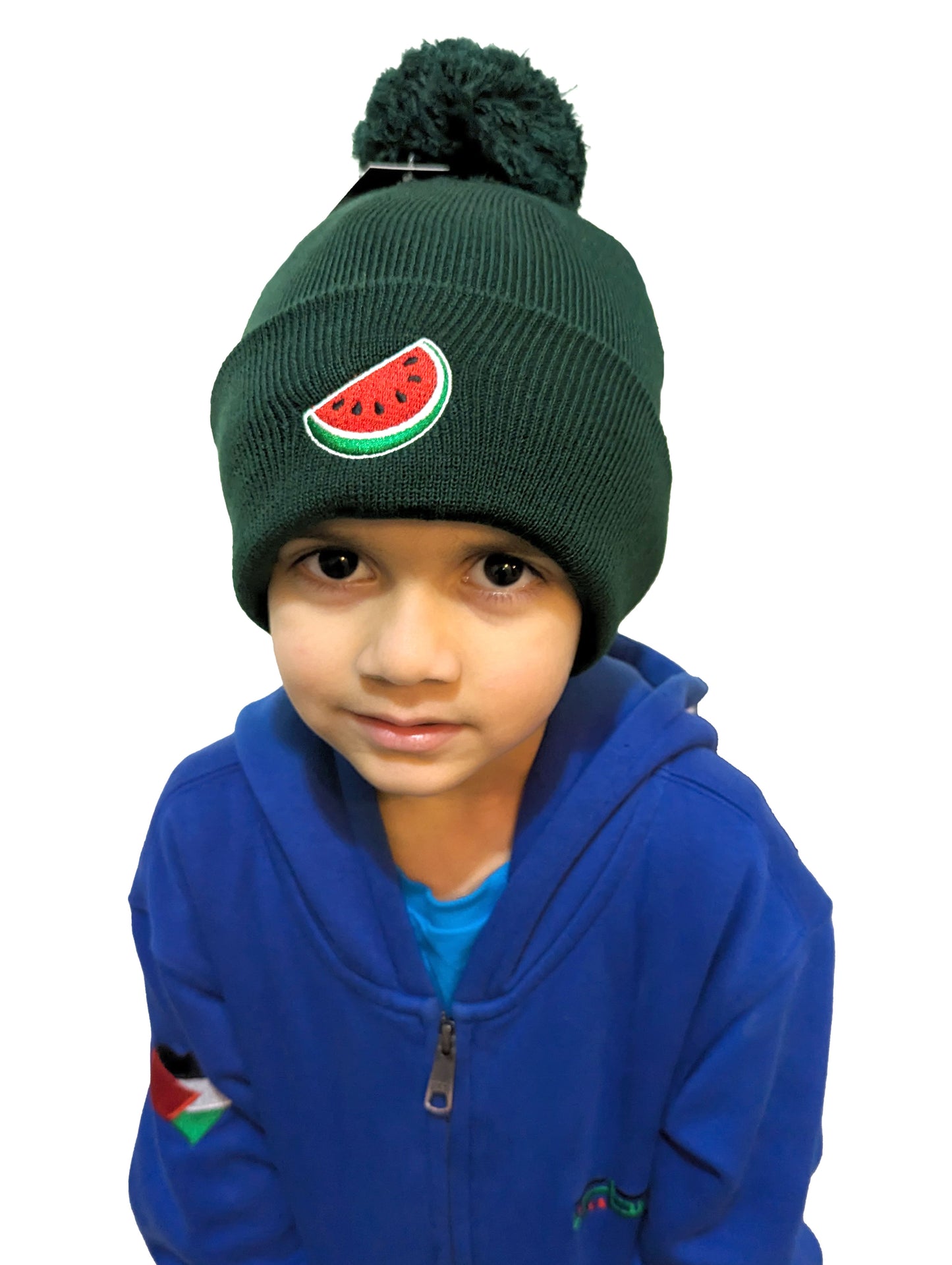 Kids Watermelon Pompom Beanie