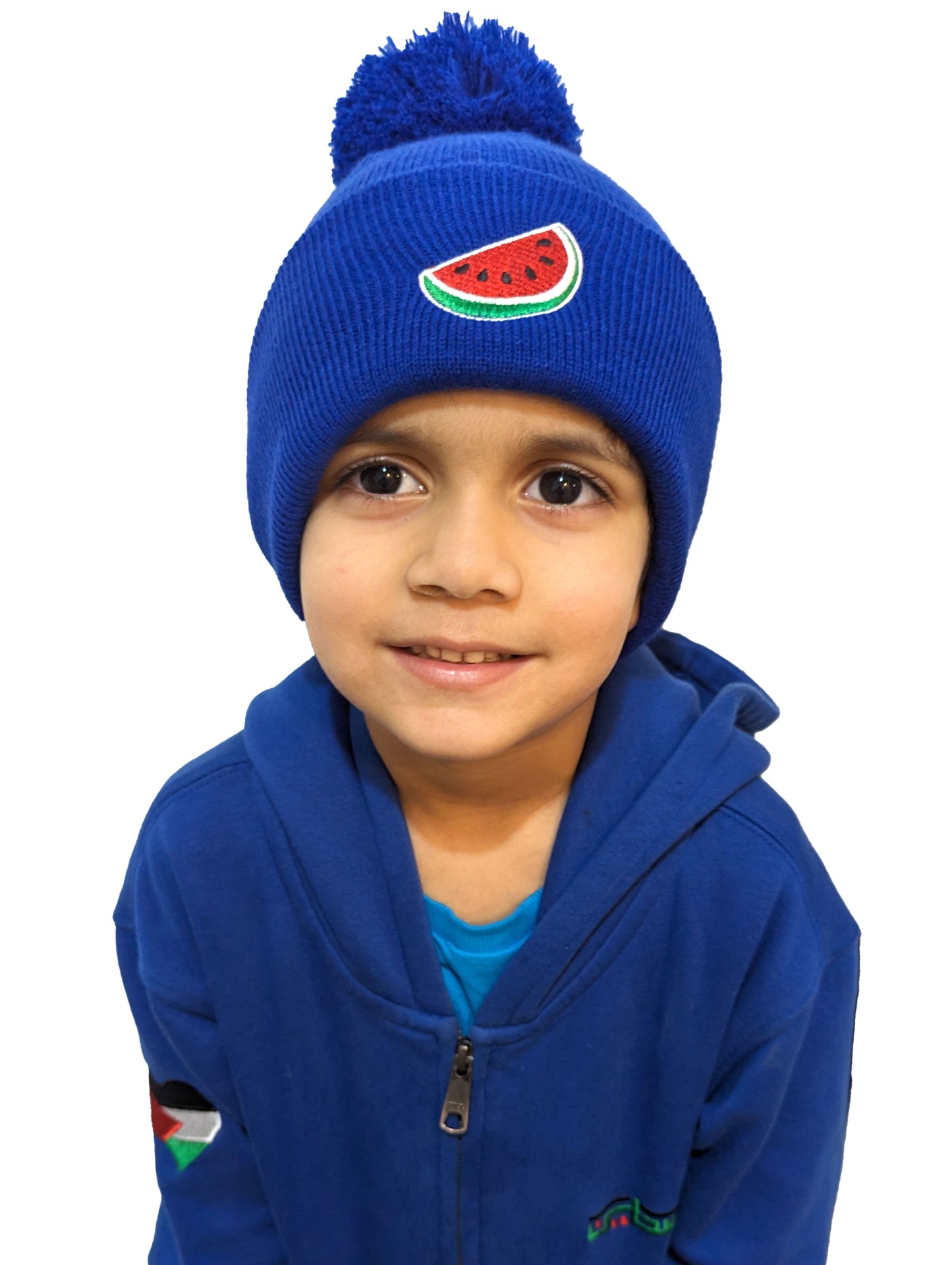 Kids Watermelon Pompom Beanie