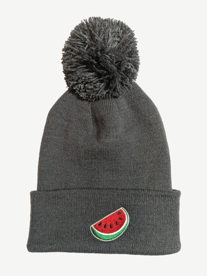 Kids Watermelon Pompom Beanie