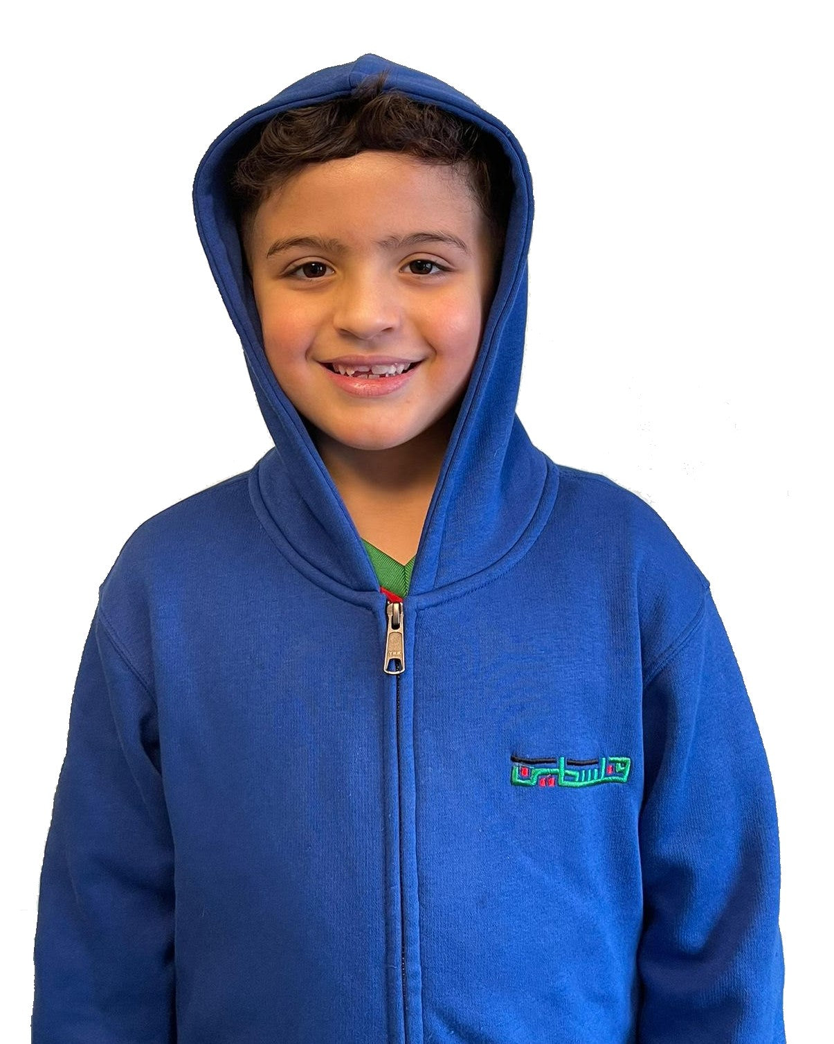 Kids Heart on Sleeve Zipped Premium Hoodie